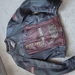 Harley Davidson black leather jacket size L